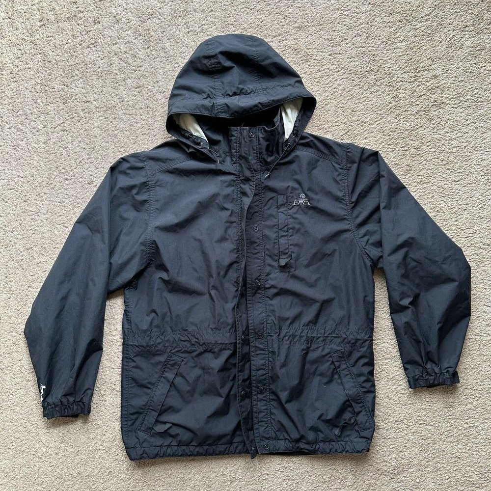 Eastern Mountain Sports Jacket Womens Medium *Stain* Full Zip Waterproof Pockets